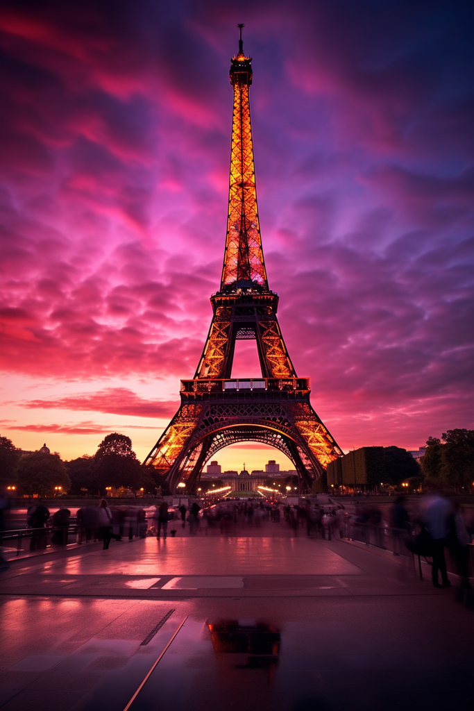 Eiffel Tower Sunset (---, ---, ---)