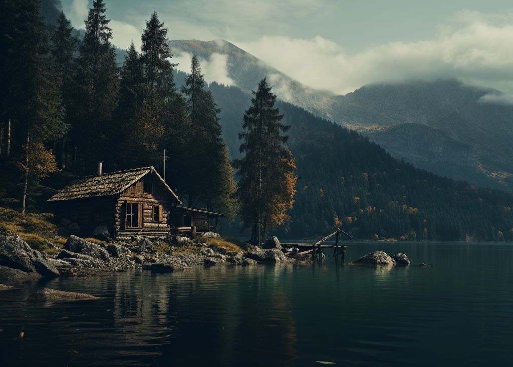 Cabin Lake in Canada