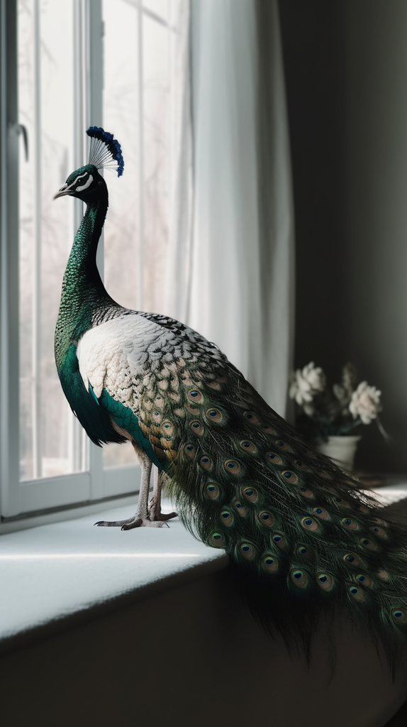 Peacock at the Window
