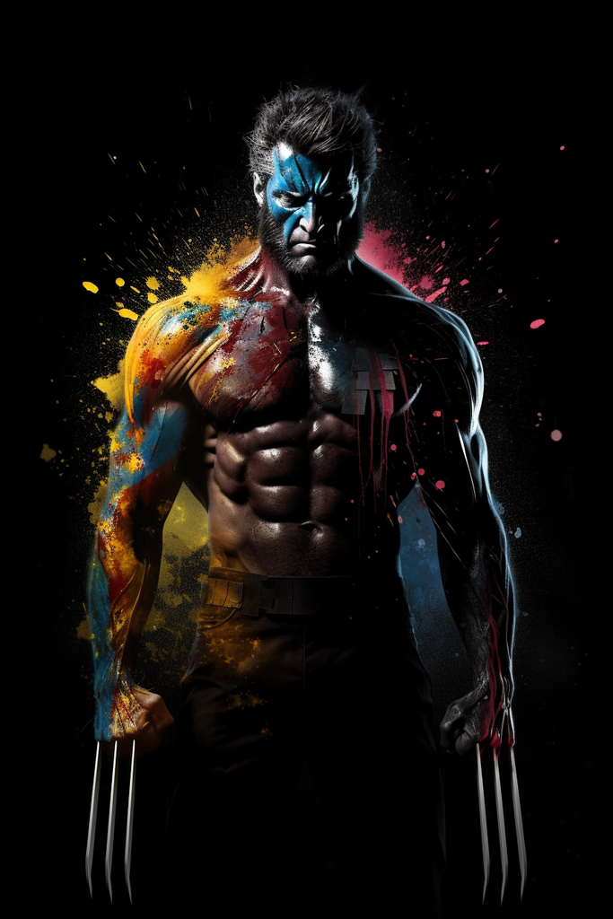 The Wolf Splash Painting