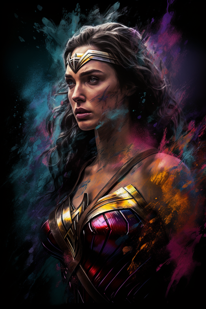 Wonderwoman Splash Painting (---, ---, ---)