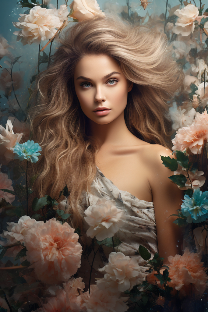 Bland Girl and Roses (---, ---, ---)