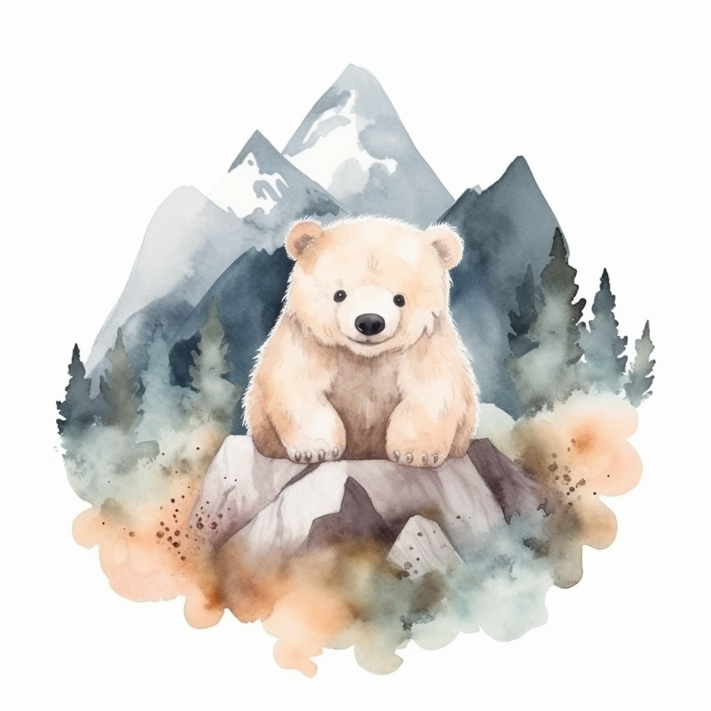 White Bear in Mountain