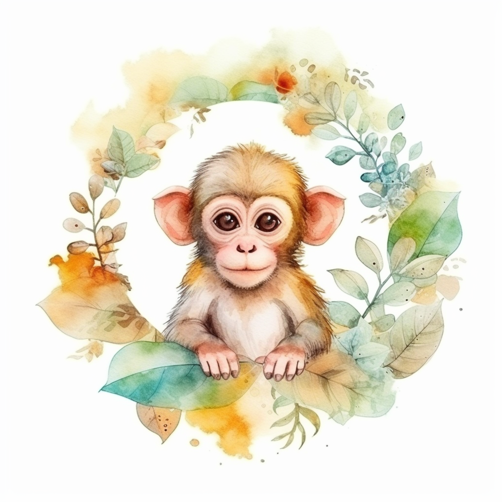 Monkey and Flowers