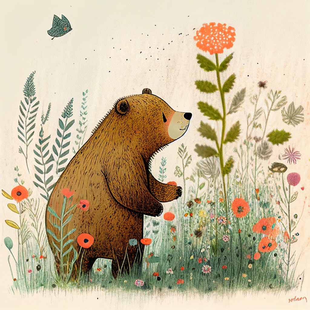 Bear Red Flower