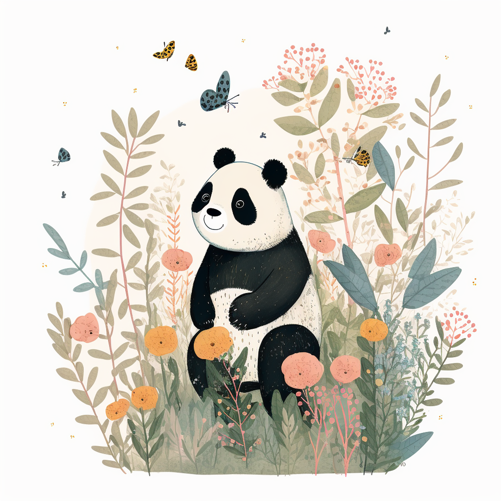Panda et Papillons