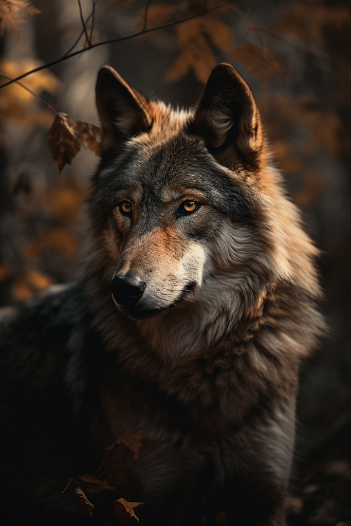 Wolf Portrait Golden Hours