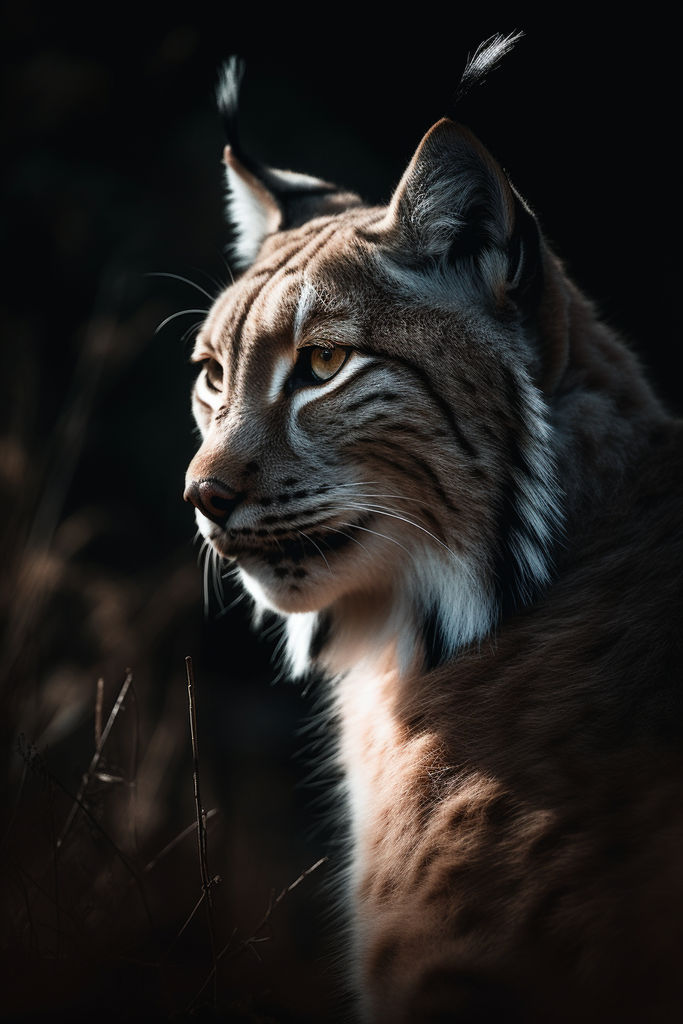 Lynx Portrait Golden Hours