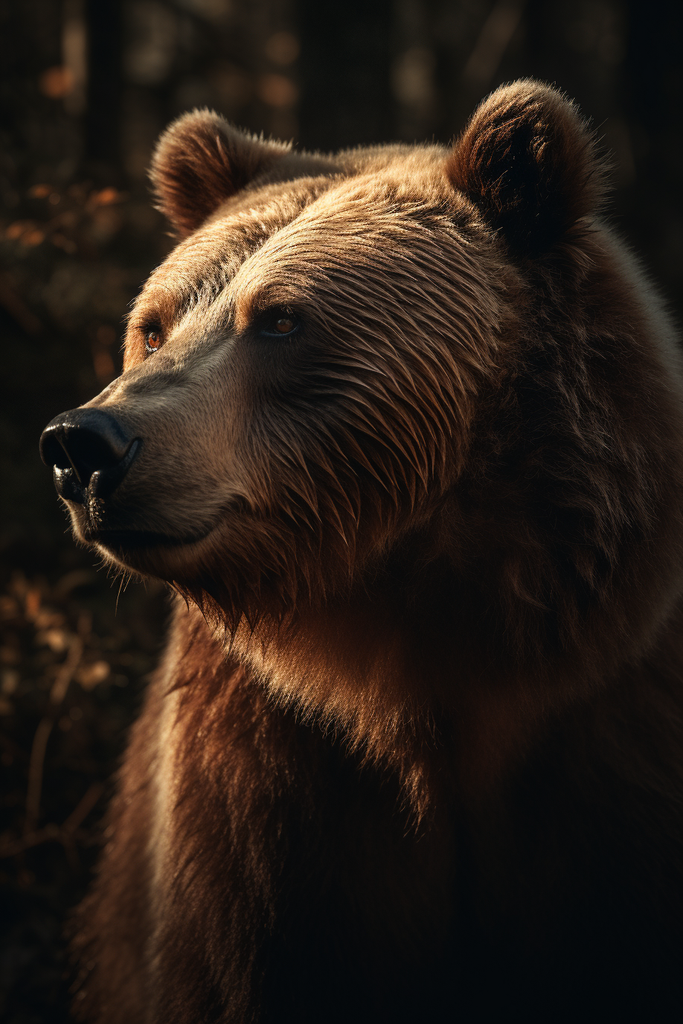 Brown Bear Portrait Golden Hours