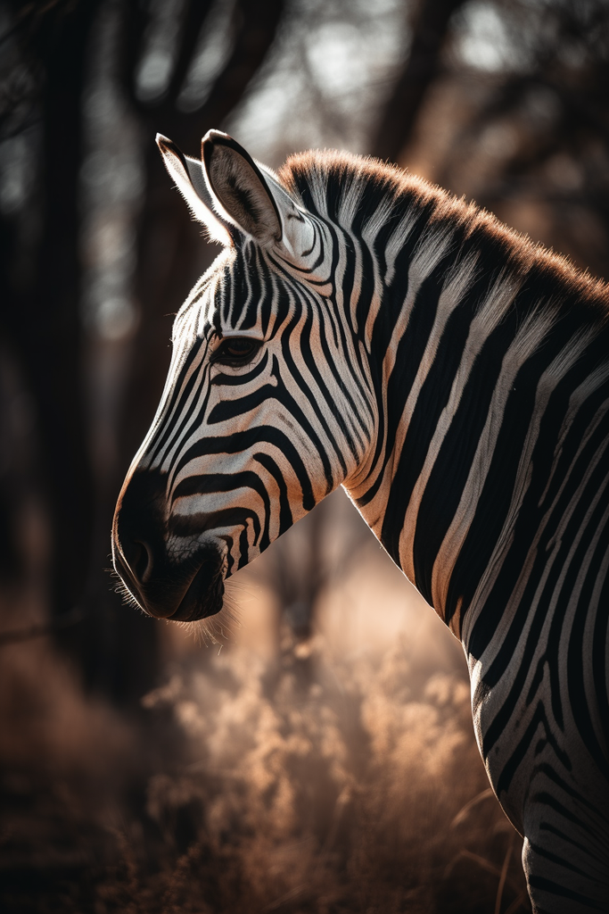Zebra Portrait Golden Hours