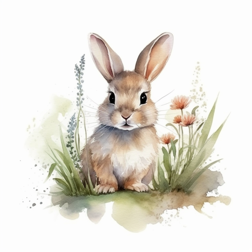 Lapin dans le Champ