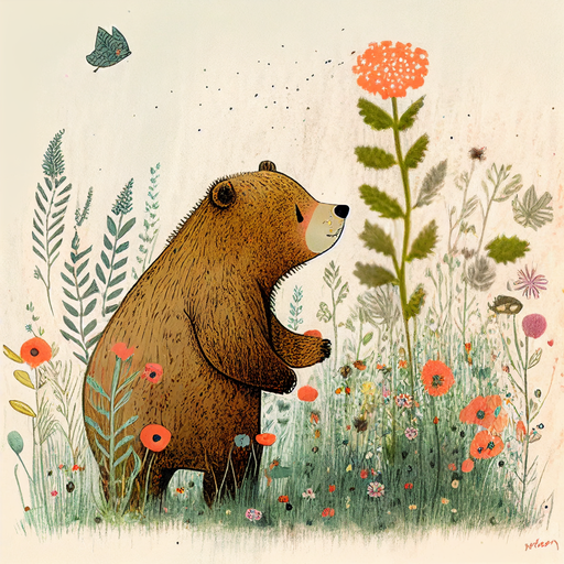 Bear Red Flower