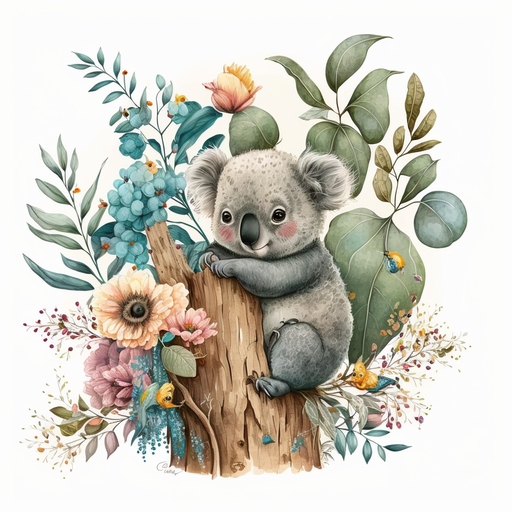 Koala on a Log