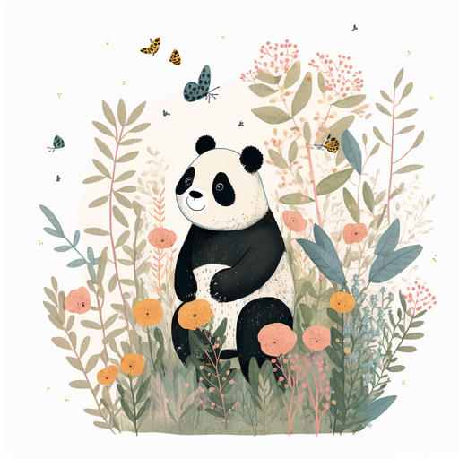Panda and Butterfly