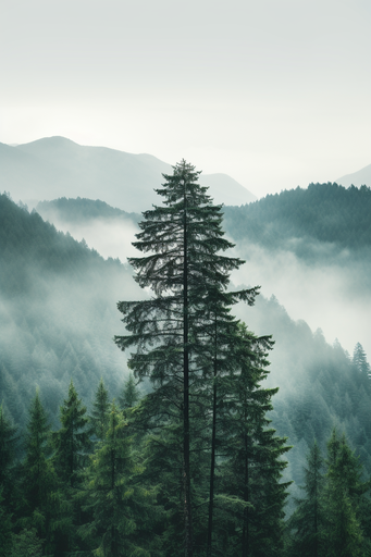 Lonely Pine Tree
