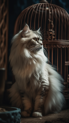 White Hairy Cat