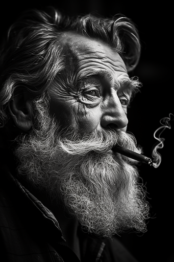 Old Man Smoking