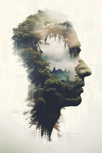 Side Face Forest and City