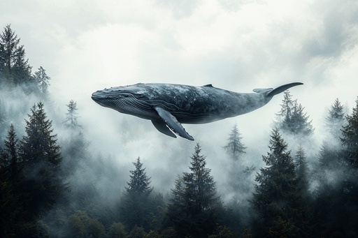 Whale over Forest