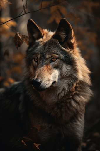 Wolf Portrait Golden Hours