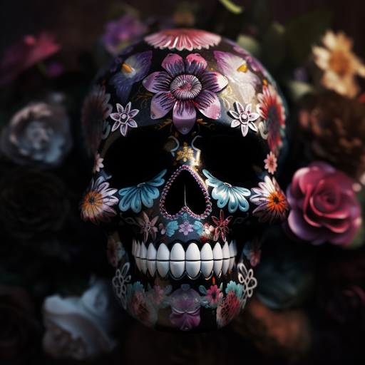 Skull Floral Pink Style