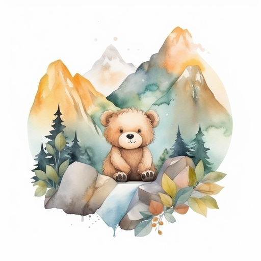 Brown Bear in Mountain