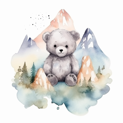 Grey Bear in Mountain