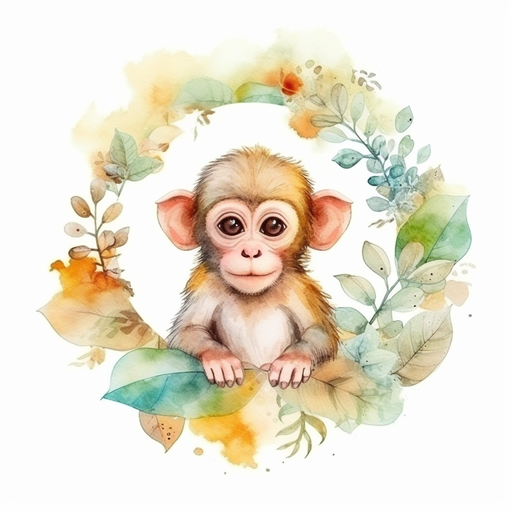 Monkey and Flowers