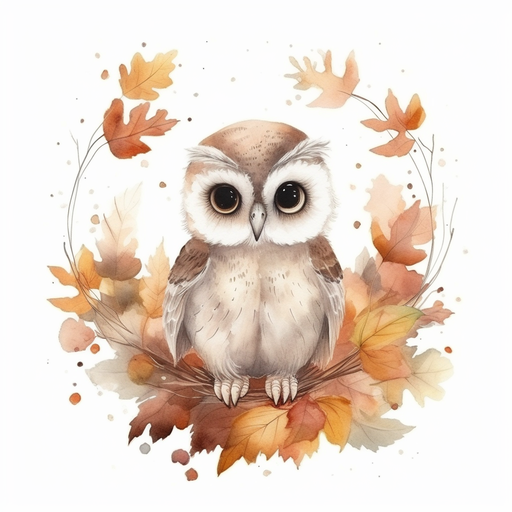 Owl Autumn colors